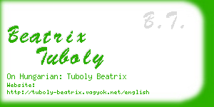 beatrix tuboly business card